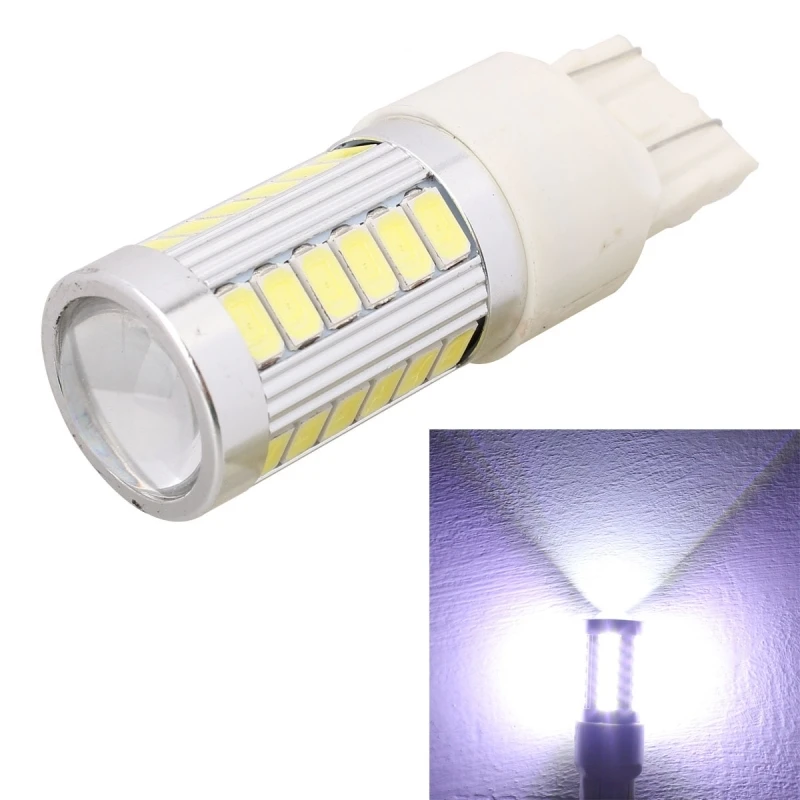 2 Pezzi T20/7443 16.5W 990Lm 6500K Luce Bianca 5630 Smd Doppio Filo 33 Led Lampadina Freno/Sterzo Auto, Dc12V