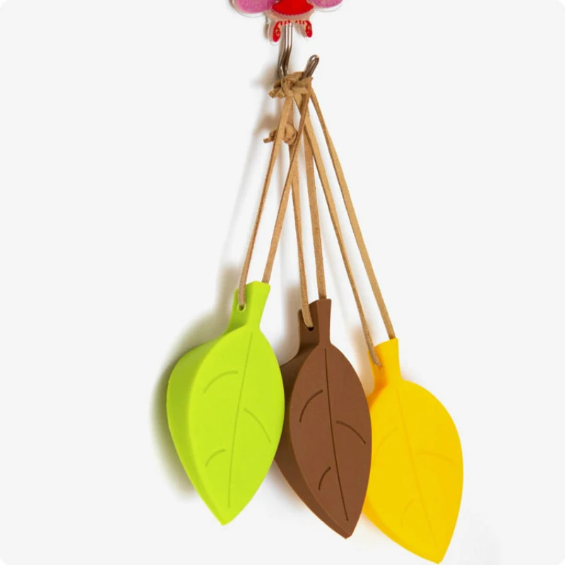 Leaf Style Rubber Silent Door Stop Anti-pinch Hand Silicone Soft Safety for Baby Security Card Stopper