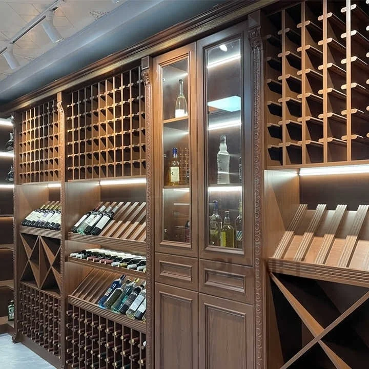 Planet Factory High End Luxury Wood Big House Bar Storage Wine Rack Cabinet