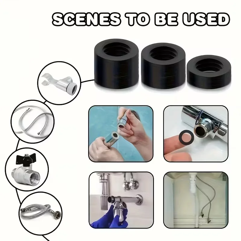 30Pcs rubber O-ring set-suitable for bellows, shower hose,