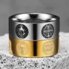 Saint Benedict Exorcism Ring Cross Amulet 316L Stainless Steel Mens Rings Rock for Male Friend Jewelry Creative Gift Wholesale 1
