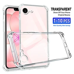 Shockproof Transparent Soft TPU Phone Case - 1 - 10pcs Pack - 10 piece (Clear)