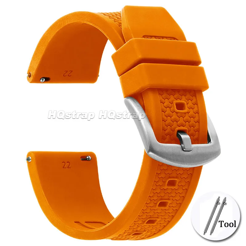 Breathable Silicone Quick Release Sport Watch Band – Waterproof Universal Bracelet Strap