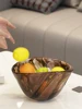 Luxury Art Glass Fruit Bowl High-End Living Room Coffee Table Contrast Storage Fruit Bowl Desktop Decorative Ornaments 5