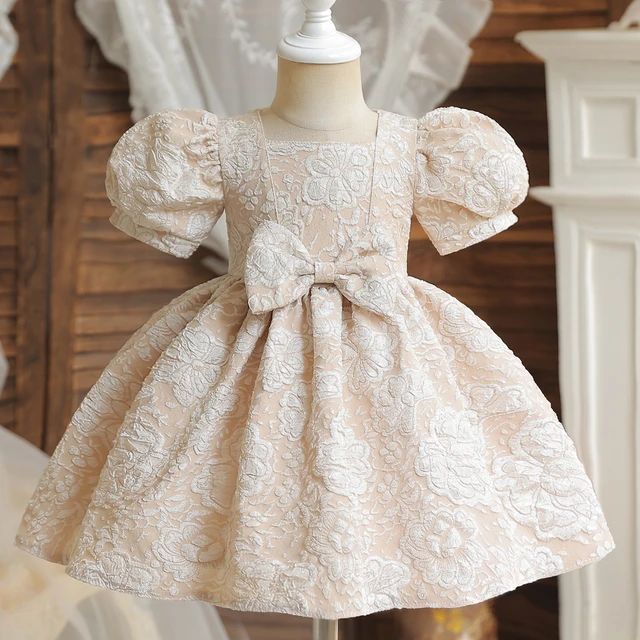 Cutedoll Wine Color Net Embroidered Kids Baby Frock Dress — cutedoll