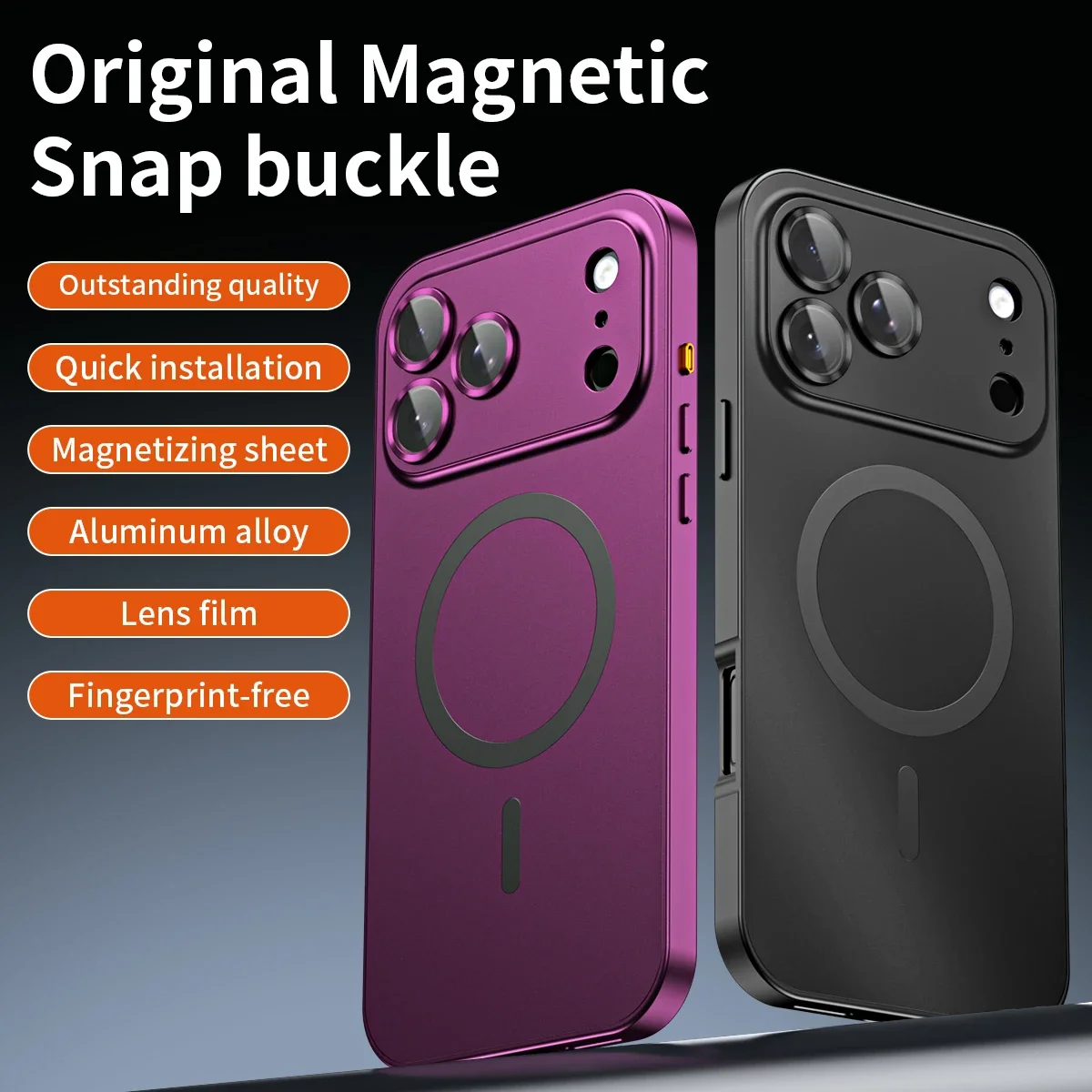 Premium Magnetic Aluminum Alloy Phone Case - Heavy Duty Shockproof & Scratch-Resistant Protective Cover