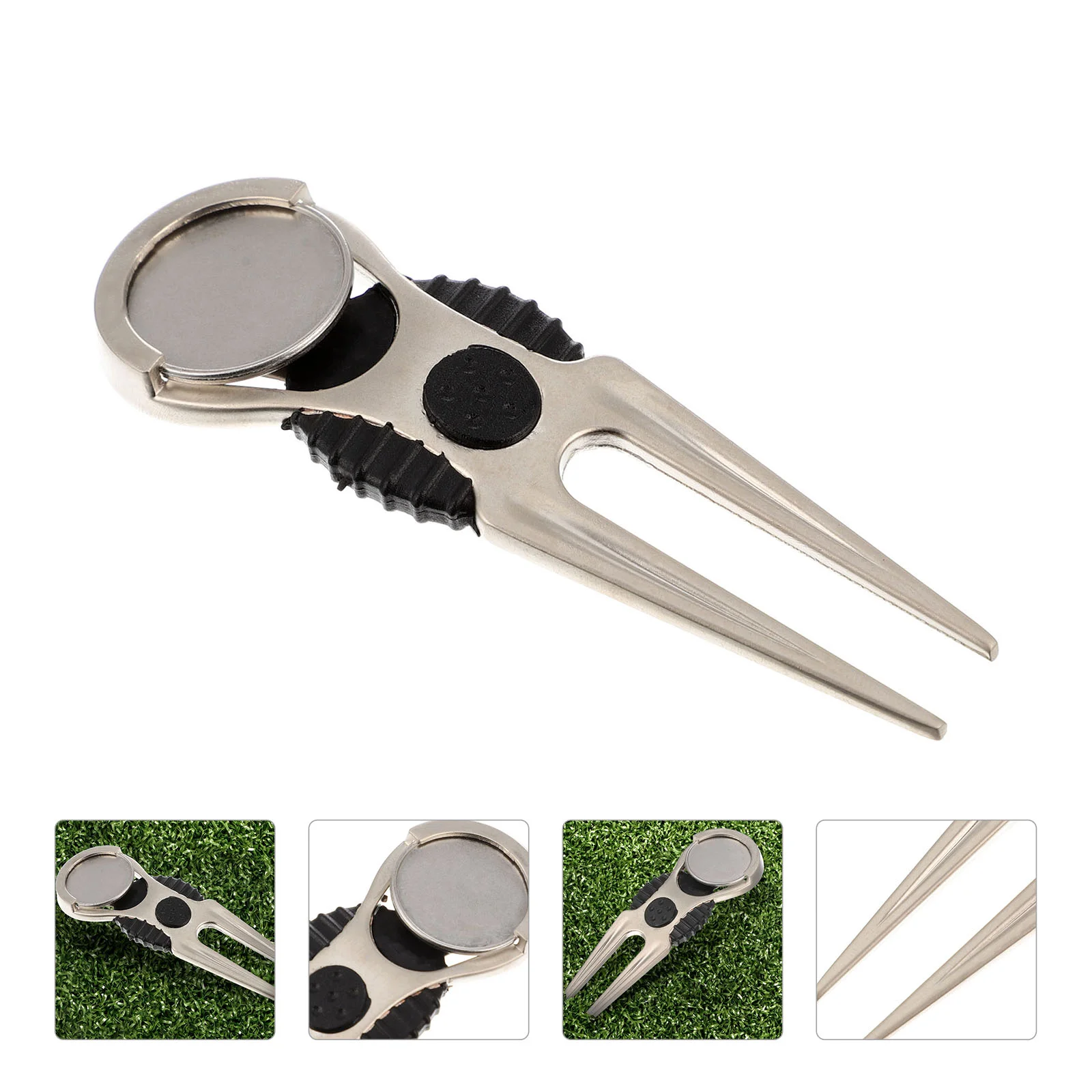 

Golf Green Fork Golfs Divot Tool Grass Repair Training Accesories Mowing The Zinc Alloy Device Accessories