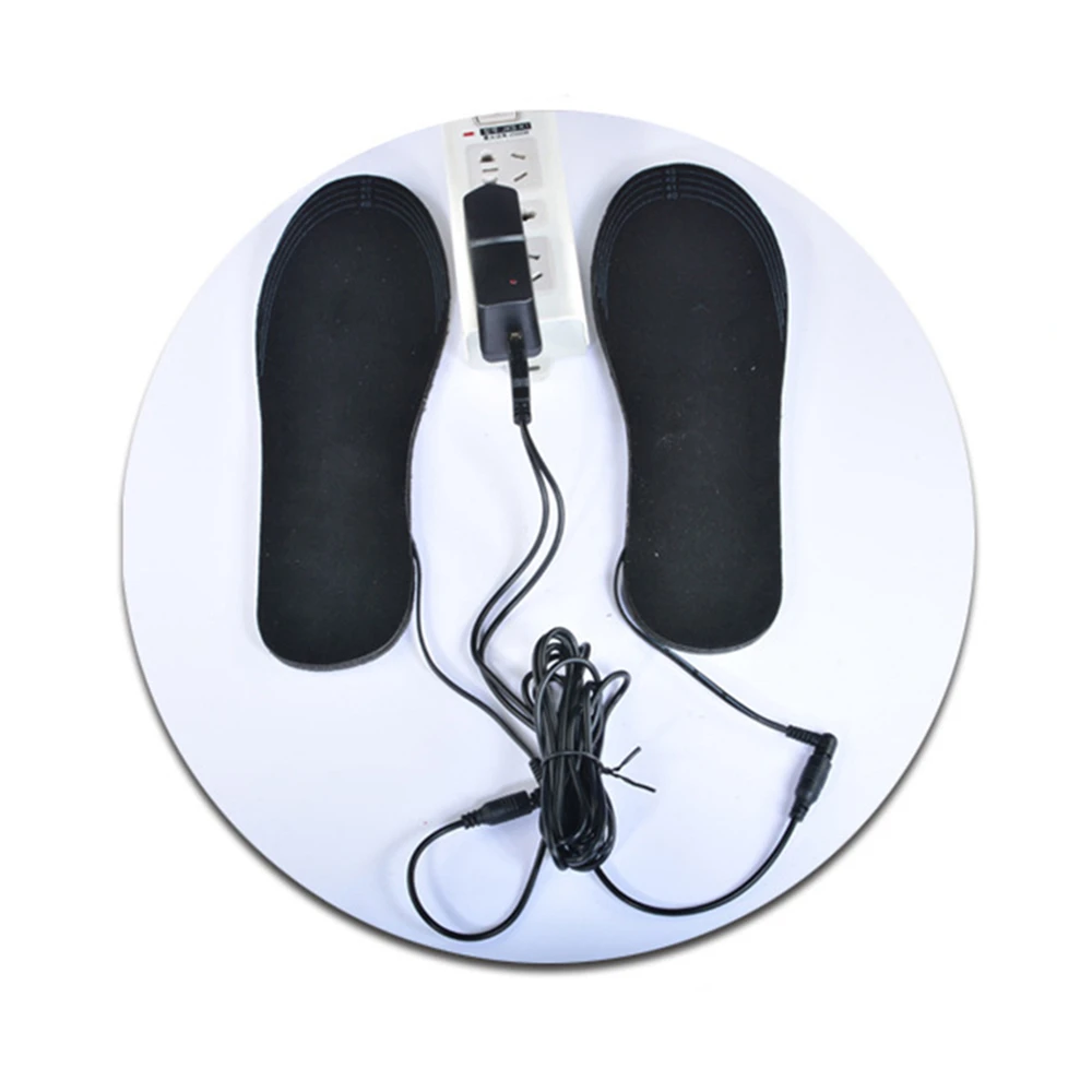 1 Pair New USB Heated Insoles Foot Warming Pad Feet Warmer Sock Pad Mat Winter Outdoor Sports Heating Shoe Insoles Winter Warm