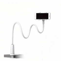 Flexible Universal Phone Holder with Clamp for Bed, Tablet, Car, and More (WHITE)