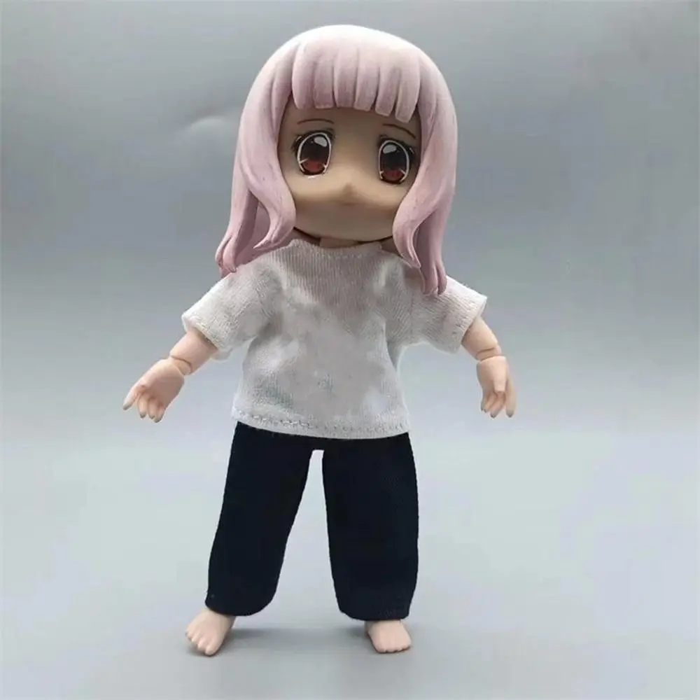 Mode Kleidung Hosen T-shirt Für 1/11 OB11 Puppen Für 1/12 Bjd/GSC Puppe Kleidung Denim Hosen DIY Puppe kleidung Zubehör Spielzeug – Detail 6