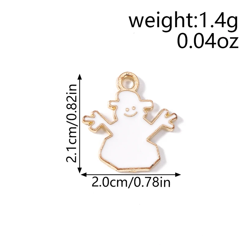 10 Stück Mix süße Emaille Weihnachtsbaum Schneeflocken Weihnachtsmann Charms Anhänger für Schmuckherstellung Halsketten Ohrringe DIY Handwerk Geschenk – Detail 22