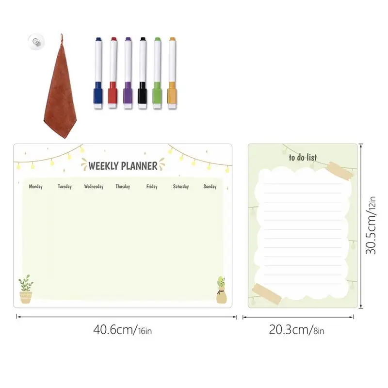 Magnetic Fridge Calendar Magnetic Planning Board Monthly Weekly Message Board Multifunctional Memo Board Erasable Calendar With
