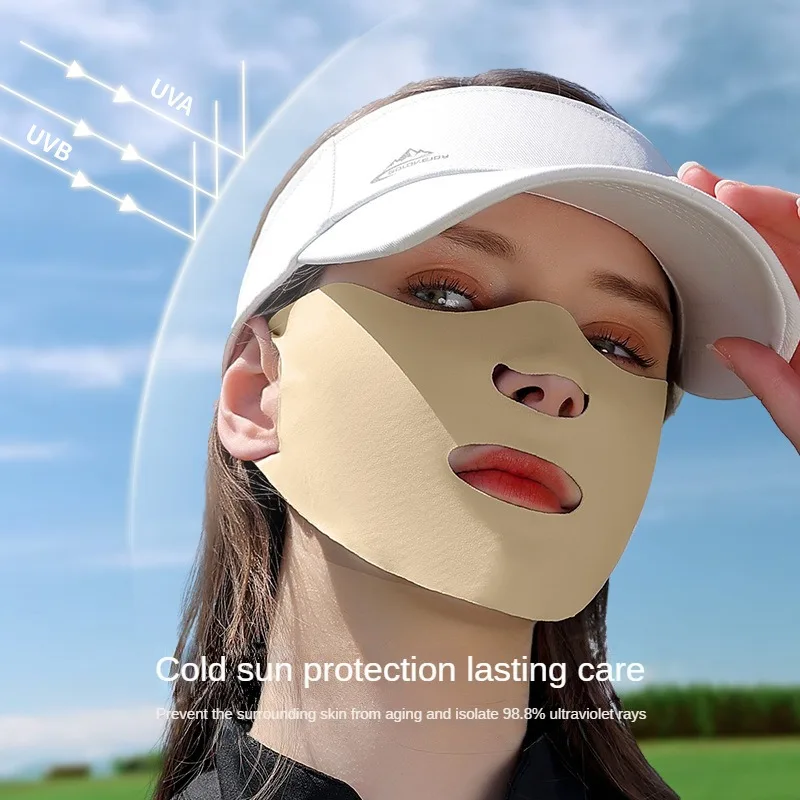PGM Golf Sunscreen Mask with Double Layer Ice Silk Moisturizing and UV Protection UPF50+Water Washable Face Mask KOZ010 outdoor sunscreen scarf