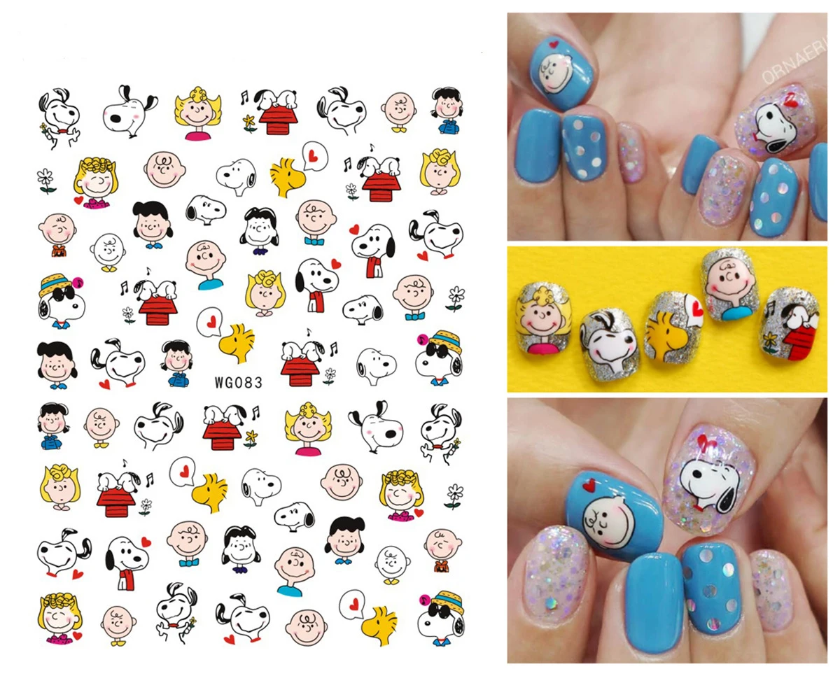 Nail Stickers Miniso Pokemon Cartoon Pikachu Squirtle Nail Art Decoration Sanrio Kurome Melody 3D For Nails Manicure