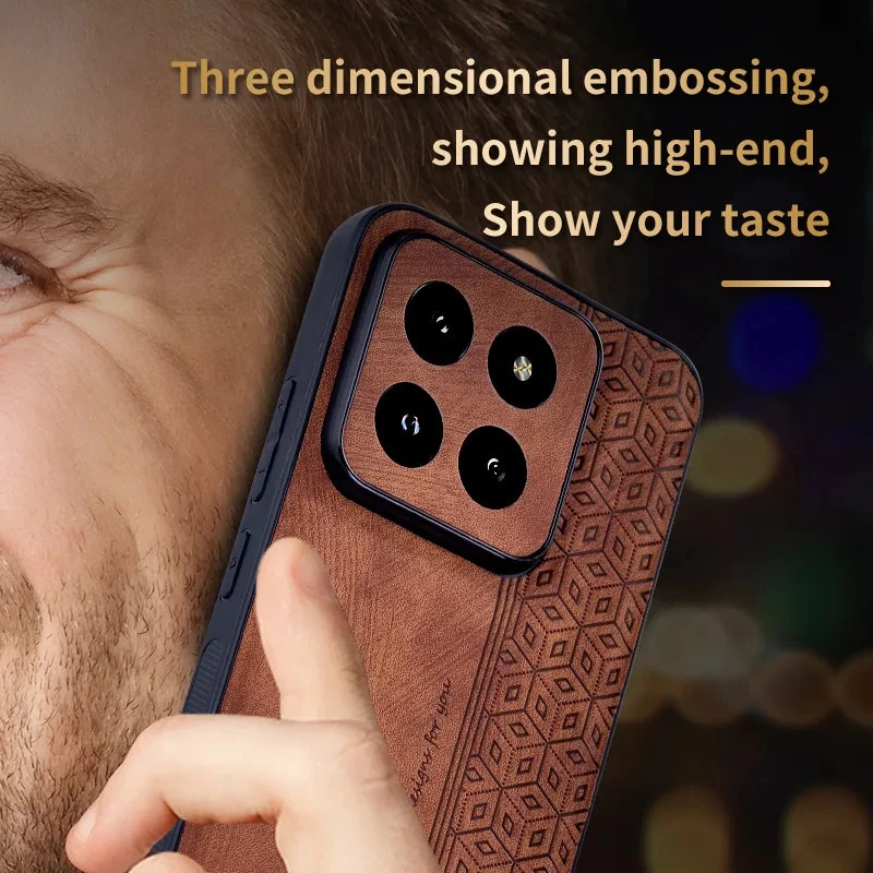 Luxury Leather Business Phone Case - Sleek Protective Back Cover