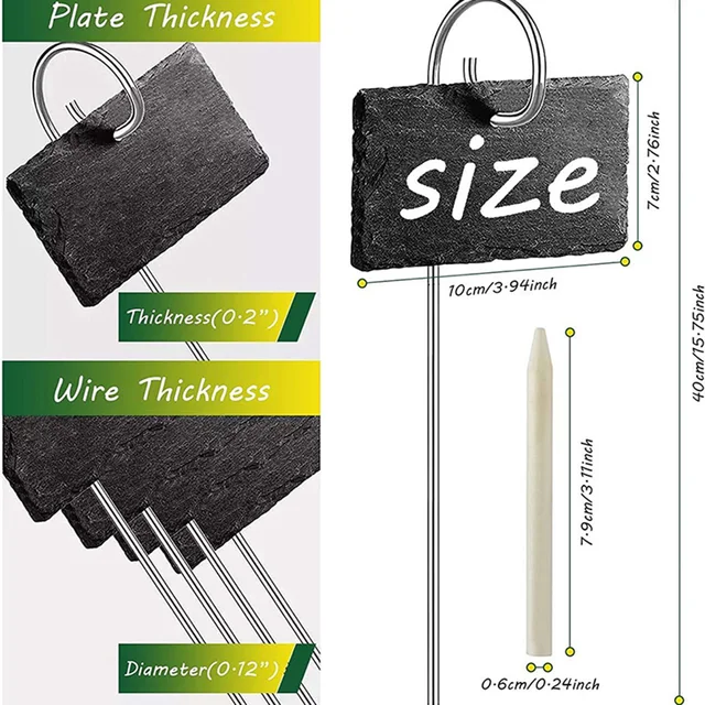 Új 1 Százalékos Táblák Rozsdamentes Acél Jelzőtáblák Virágcímkék Kerti Gyümölcsök Zöldségek Címke Tányérok Diy Kültéri Jelzőtábla Dekoráció - Image 2