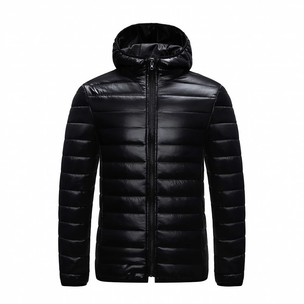 

Lightweight Down Jacket for Men Stylish and Comfortable Hooded Collar Ideal for Outdoor Activities Various Sizes
