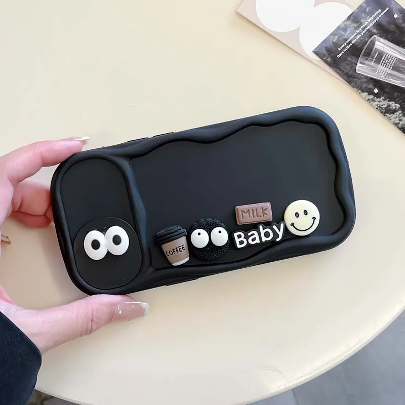3d Coffee Pattern Protective Phone Case With Hand Strap For Iphone_voghion.com