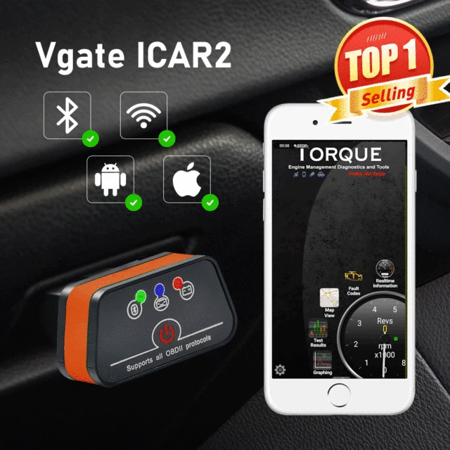 Vgate iCar2 obd2 bluetooth scanner ELM327 V2.2 obd 2 wifi icar 2 car tools elm 327 for android/PC/IOS code reader for engine