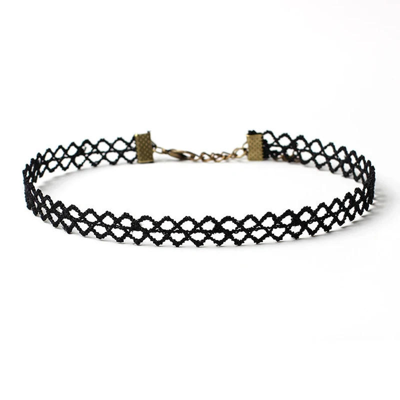 Korean Fashion Velvet Choker Necklace for Women Vintage Sexy Lace Necklace with Pendants Gothic Girl Neck Jewelry Accessories