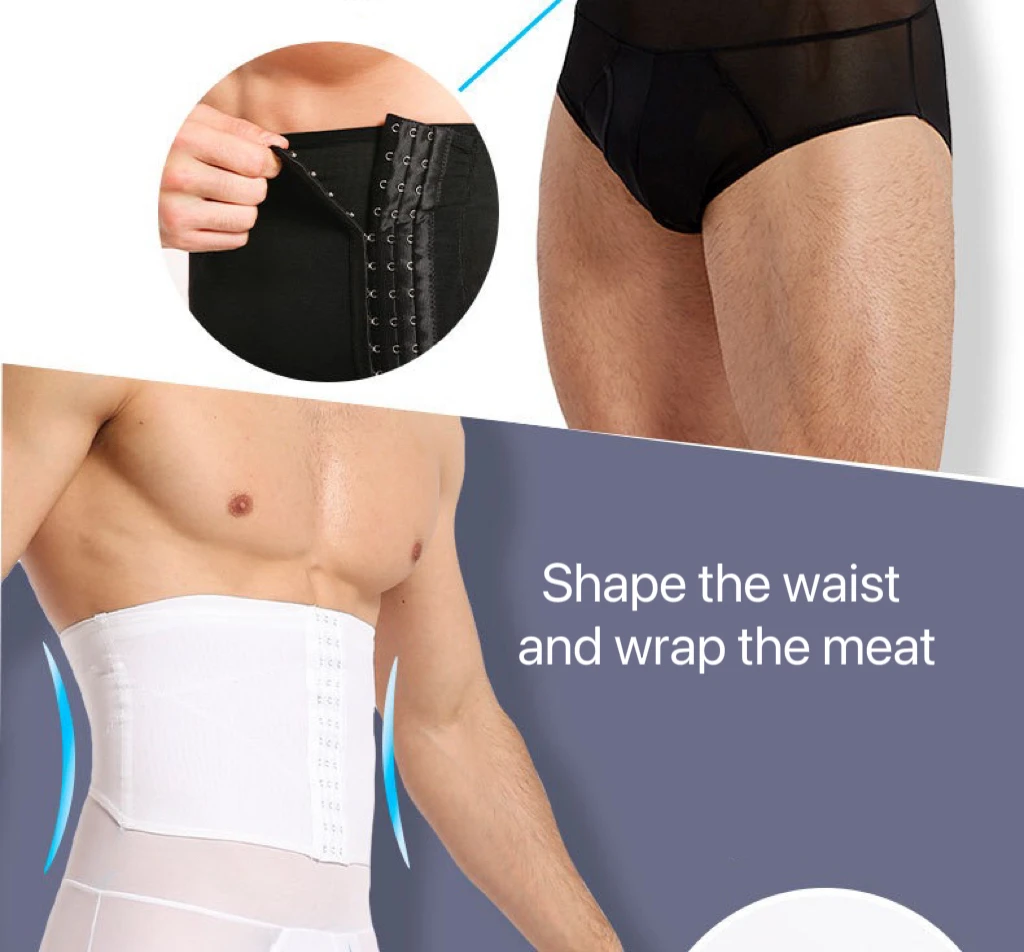 Model wearing shaping brief
