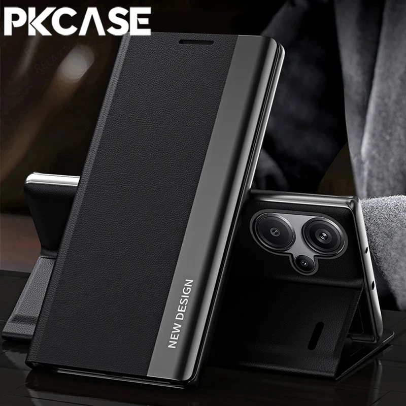 Magnetic Flip Leather Phone Case with Kickstand Feature