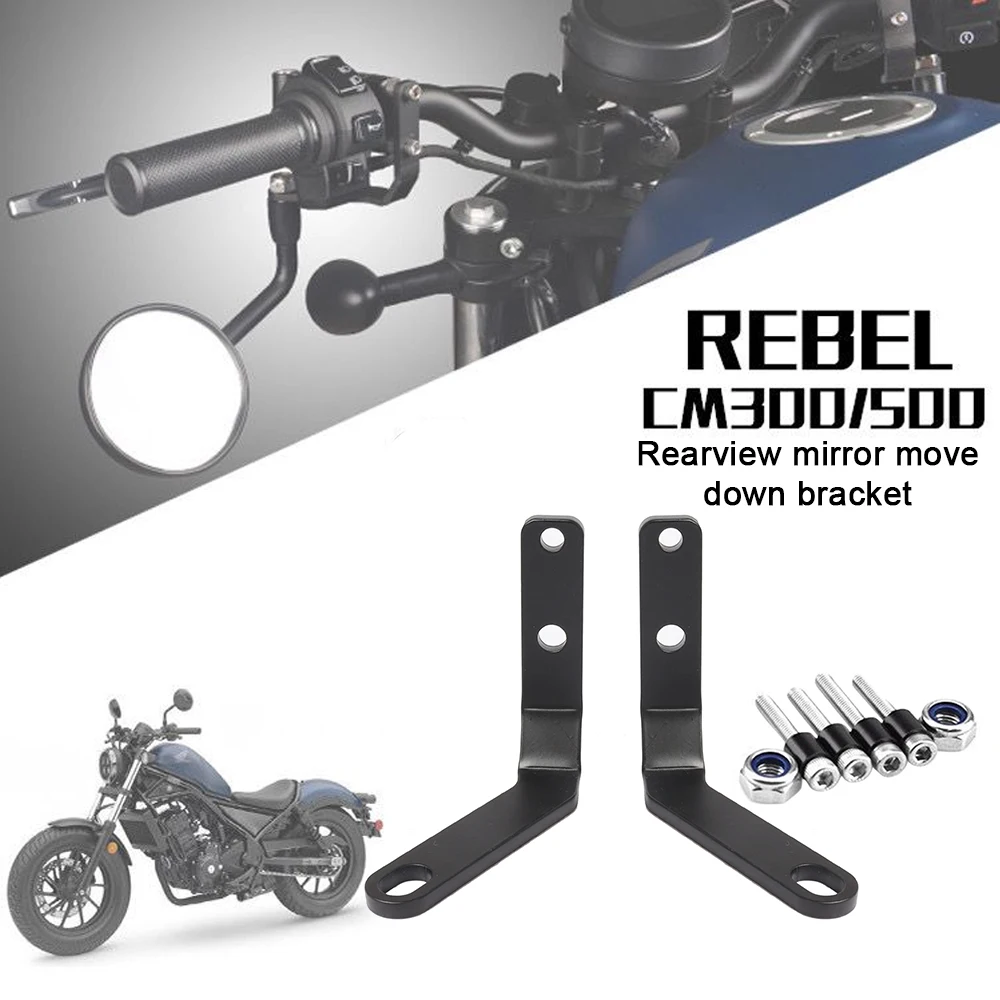 Motorcycle Handlebar Rear View Side Mirror Spotlight Bracket Accessories For Rebel CMX 500 300 motorcycle mirror motorcycle mirrors motorcycle mirror mount motorcycle mirror bracket