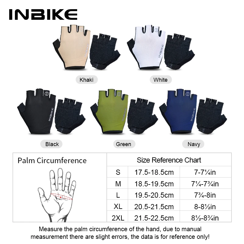 INBIKE Cycling Bike Half Finger Non-slip Gloves Shockproof Summer Breathable MTB Road Bicycle Gloves Men Cycling Equipment 6