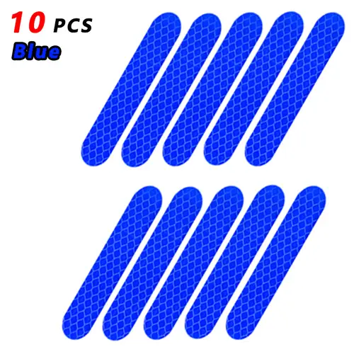 80-10PCS Helmet Safety Warning Reflective Stickers Strip Waterproof High Visibility Reflector Tape For Night Riding Walking Car - Image 8