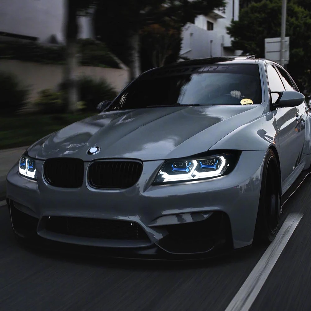 ☆BMW 3シリーズ E90 E91シルバーブローヘッドライト