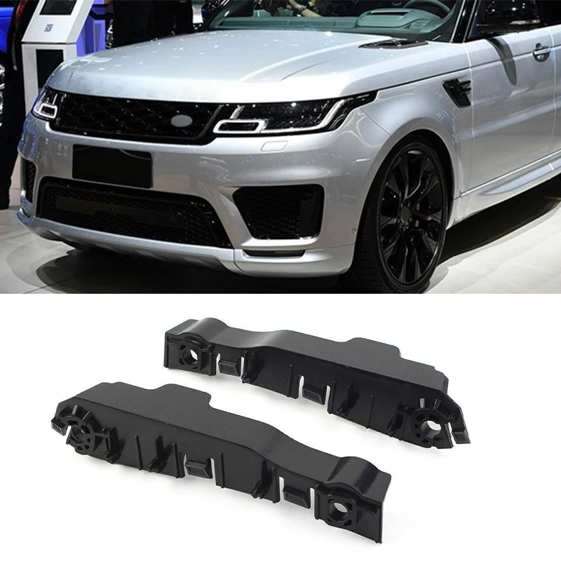 

1 пара черного крепления переднего бампера, боковой кронштейн для Land Rover Range Sport 2014 2015 2016 2017 2018 2019, автомобильные аксессуары