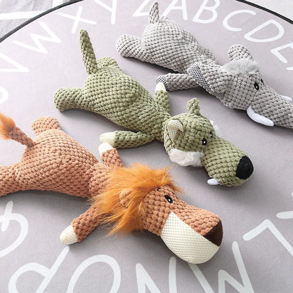 

Durable Bite Resistant Plush Dog Toy Dog Supplies Squeaker Teeth Cleaning Tool Pet Product Pet Toy Chew Toy Stuffed Plush