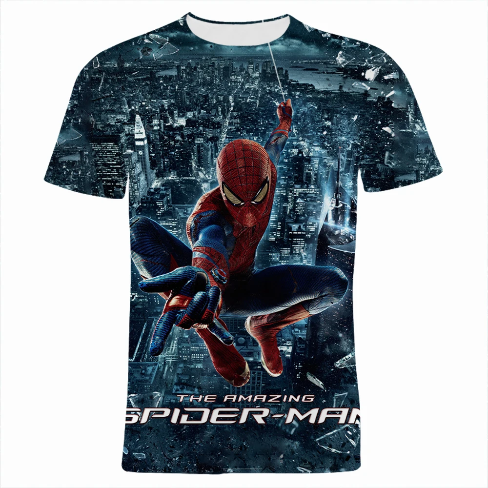 Fashion Summer T Shirt For Men Marvel Spider Man 3D Print Streetwear ...
