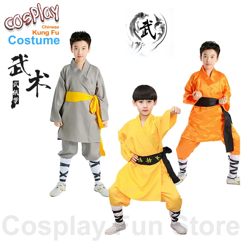 Martial arts clothing kids Shaolin Wushu exercise clothes Chinese ethnic wear suit youngster martial arts performance practice costume