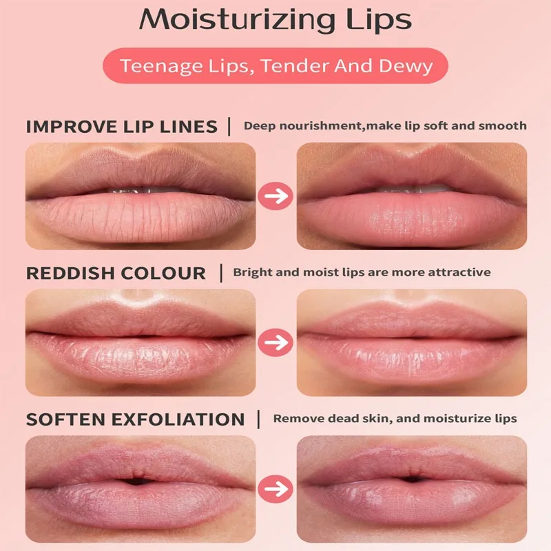 Rose Gold Air Cushion Lip Mask Removes Dead Skin Lightening Lip Lines Moisturizing  Dead Skin Repair Anti-cracking Lip Balm 3