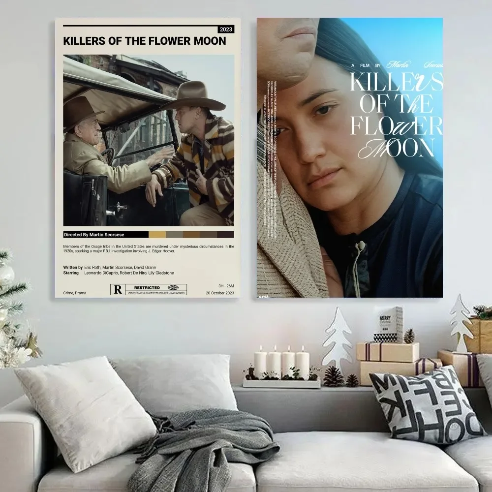 Killer Of The Flower Moon Poster Kraft Club Bar Paper Vintage Poster Wall Art Painting Camera Da Letto Studio Big Szie