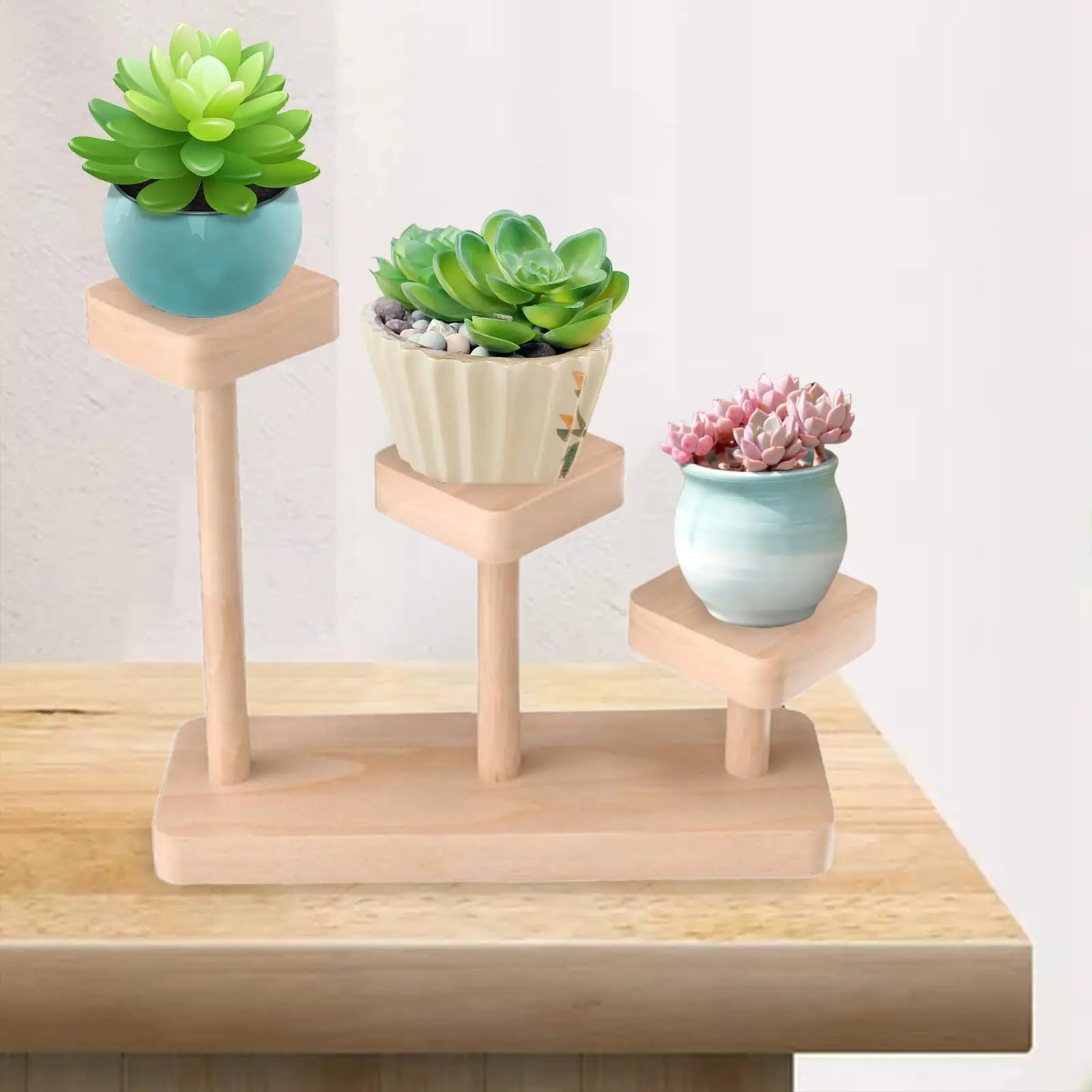 Wooden Display Riser Desktop Display Rack Practical Decorative Collectibles Display Shelf for Jewelry Figurines Toys Cosmetic