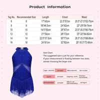 Kids Girls Sleeveless Fringed Bodysuit Moden Latin Jazz Dance Leotard Dress Rhinestones Gymnastics Skating Performance Costumes - Image 4