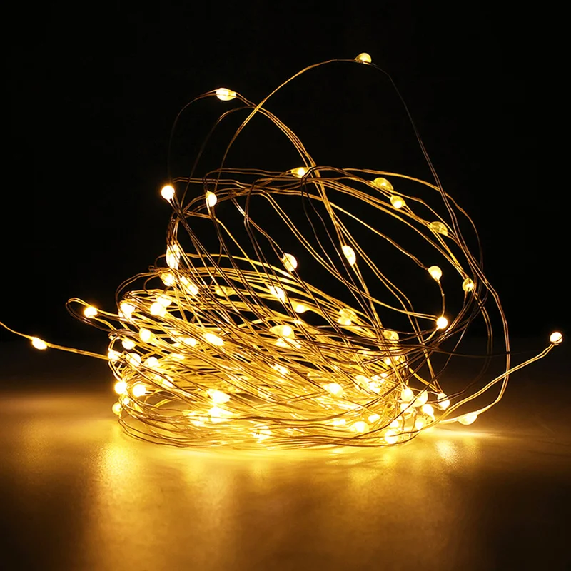 

1/2M LED Flashing Light Strings Copper Wire String Lighting Garden Fairy Lamp Universal Festival Lamp Party Christmas Decoration