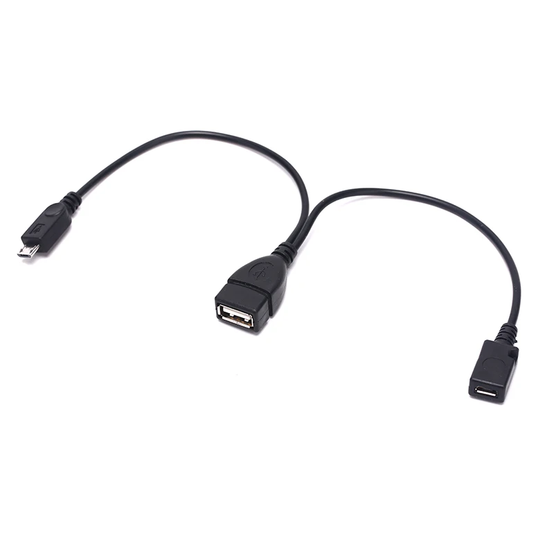 OTG Power Splitter Y Cable Micro USB Male to USB A Male Female Adapter Cord