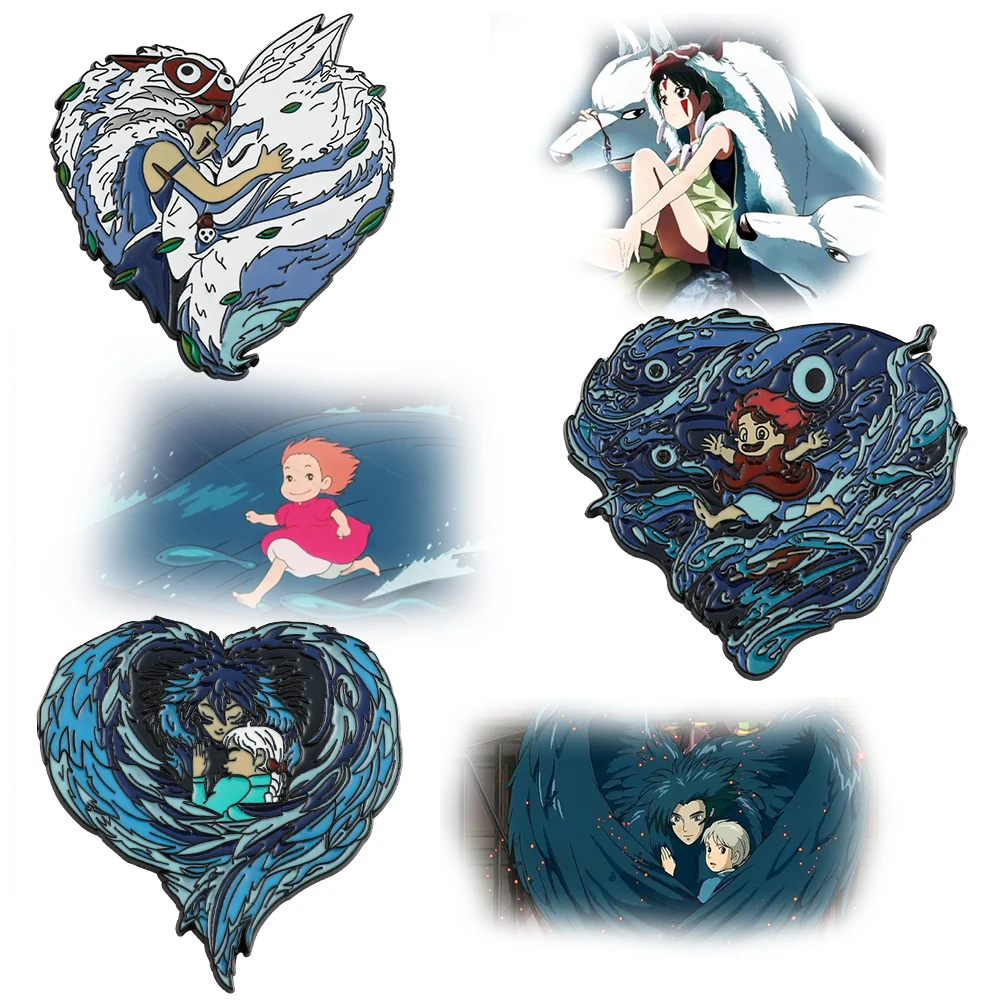 Japanische Anime Dragon Brosche Pin Abzeichen Revers Tasche Spirited Away Fantasy Cartoon 