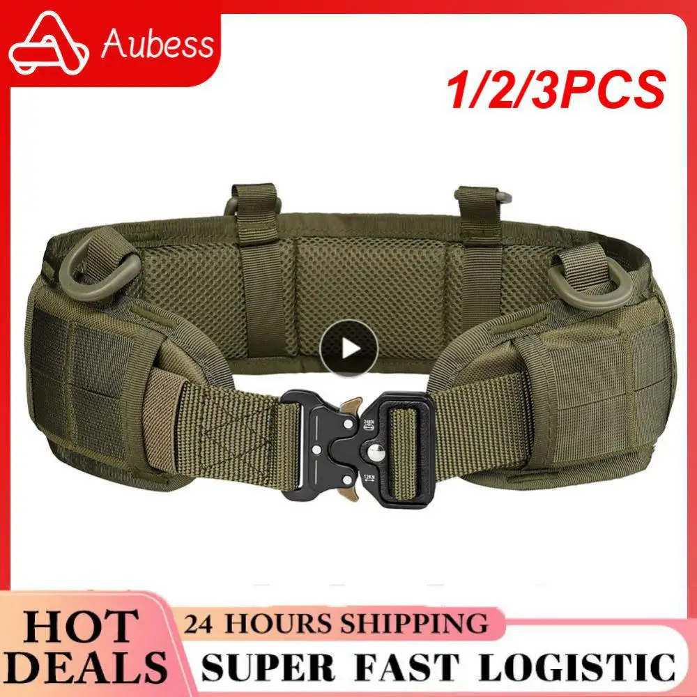 

1/2/3PCS New Tactical Adjustable Belt Military Combat Padded Belt Men Outdoor Sports CS Airsoft Paintball Equipment Belt Set