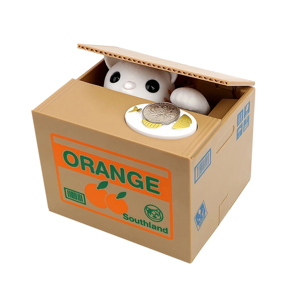 Automated Panda Piggy Bank, Cat and Dog Steal Coin Bank, Money Saving Box, Electronic Money Boxes, Kids Gift, Home Decor, Cute 3