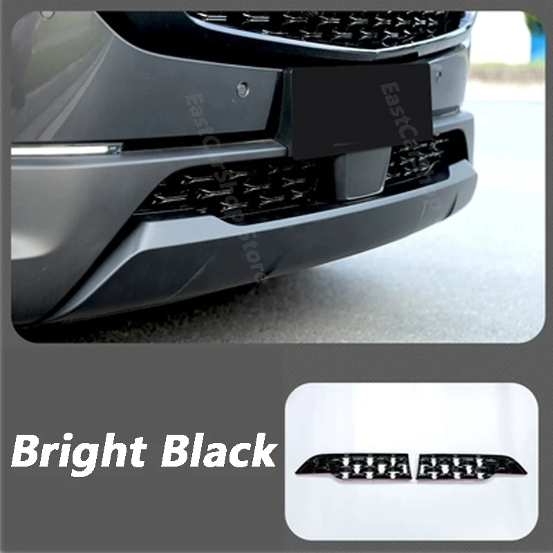 

For Mazda CX-50 CX50 2023 2024 Car Front Lower Bumper Grill Grille Molding Cover Car Front Bottom Middle Net Decoration Black