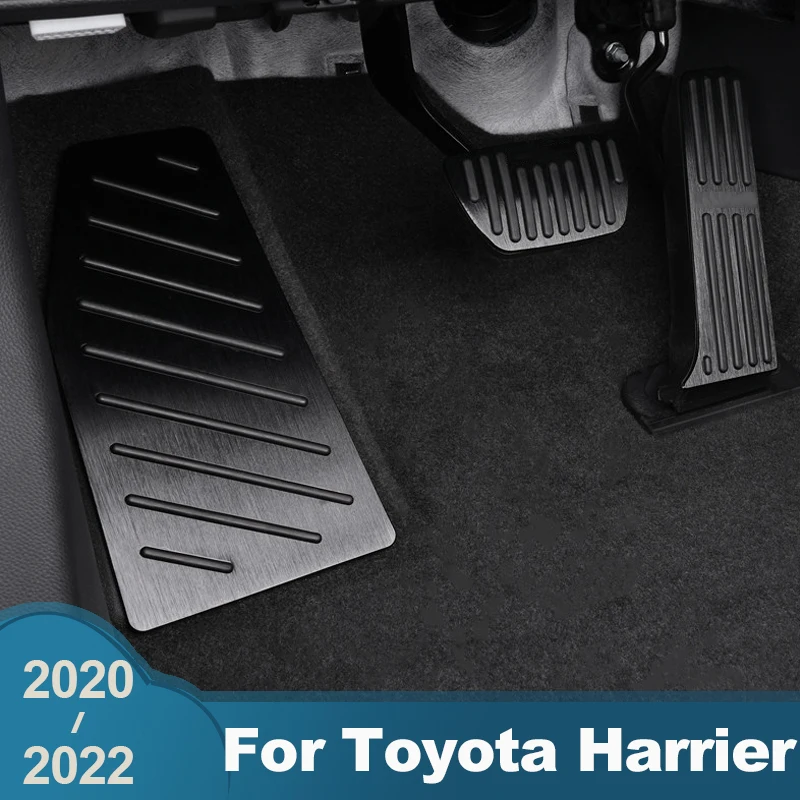 Aluminum Car Accelerator Fuel Brake Pedals Cover Anti-Slip Pads Case Accessories For Toyota Harrier Venza IV XU80