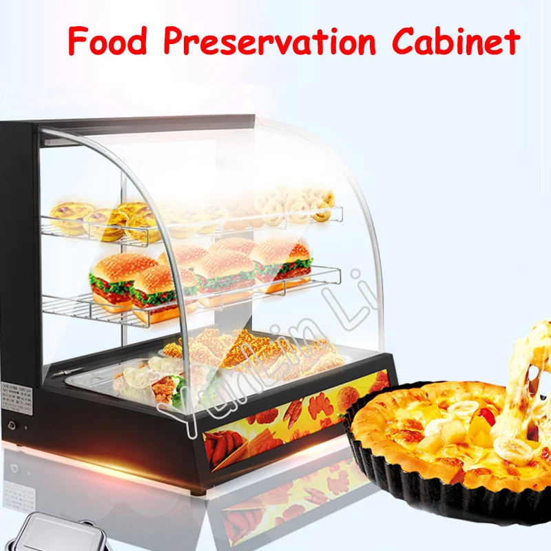 Food Heat Preservation Cabinet Commercial Food Warmer Cooked And Pastries Long Lasting Heat Preservation Showcase