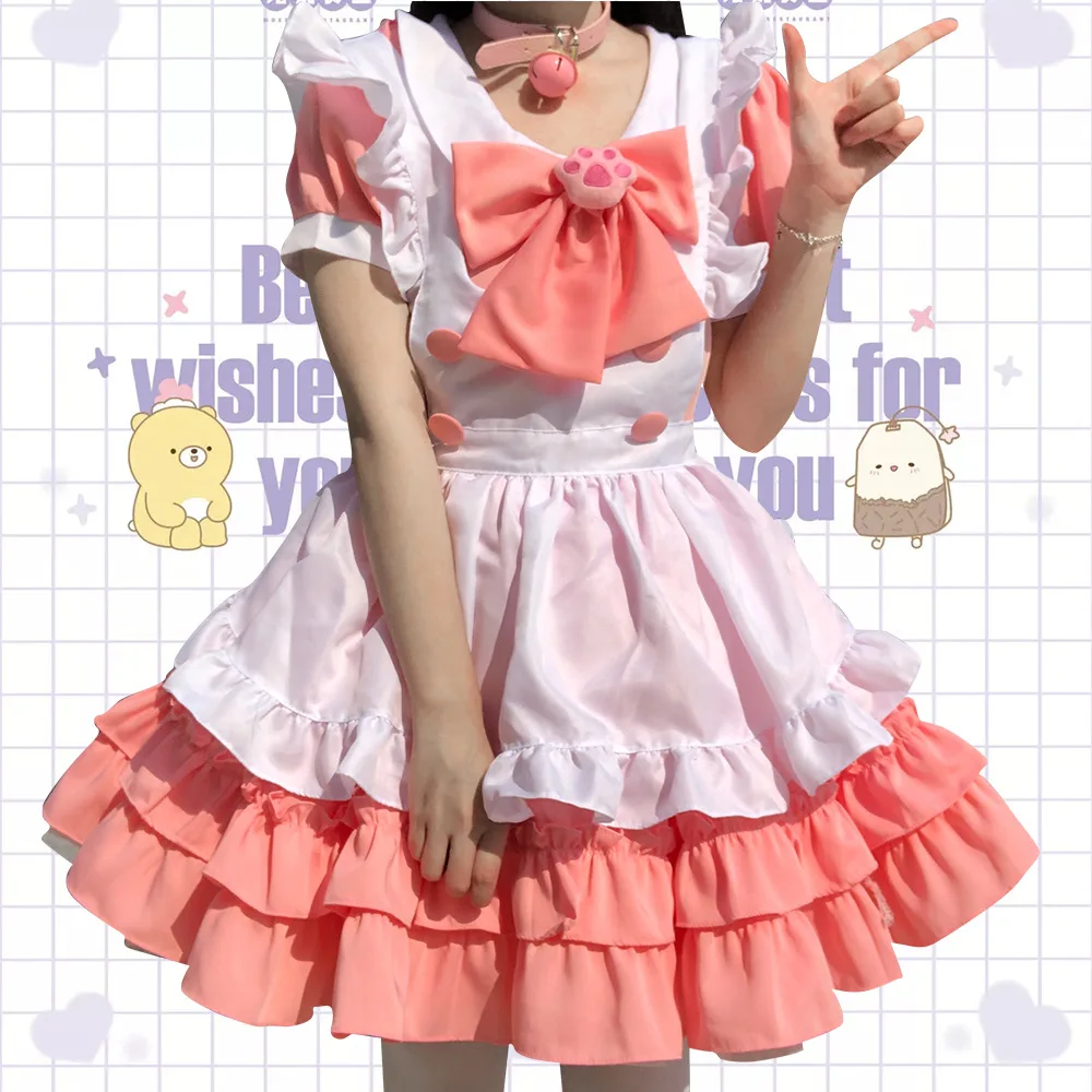 

2023 Hot sStyle Soft Pink Lolita Sister Alice Maid Girl Cartoon Show the Youth Young Girl