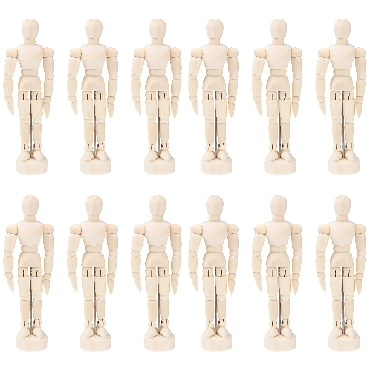 

4 шт., деревянные куклы-манекены из бамбука