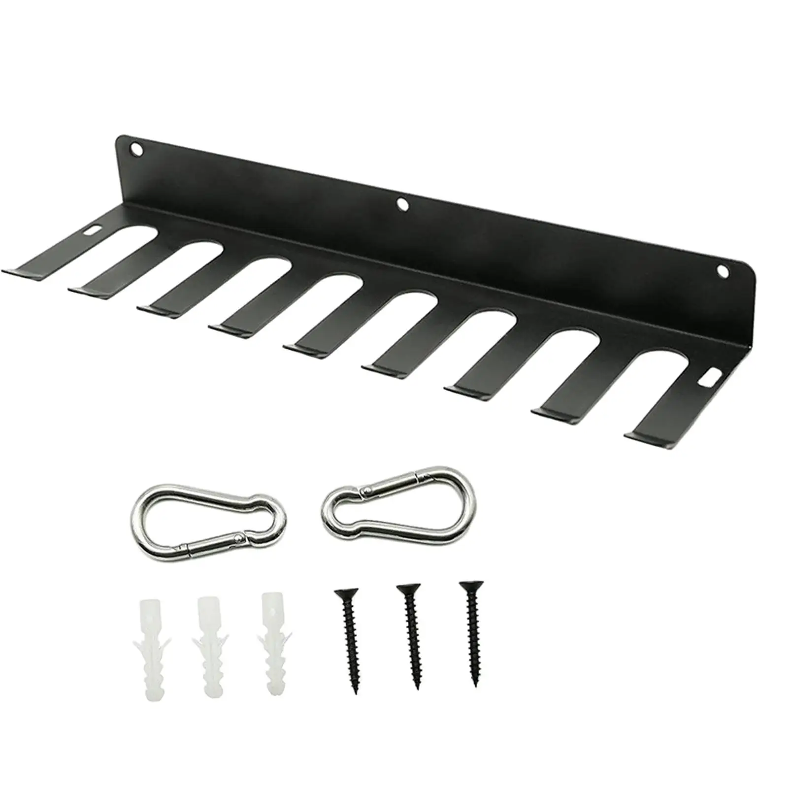 

Baseball Bats Rack Wall Mount with Screws with 2 Snap Hooks Hanging Organizer