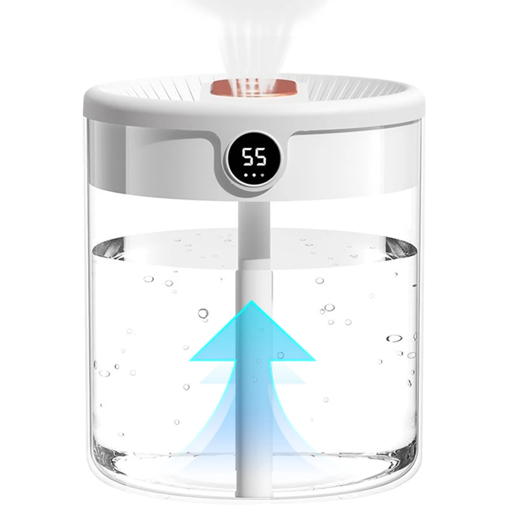 2L Portable Air Humidifier USB Desktop Humidifier with Night Light Mini Quiet Diffuser for Car Baby Room